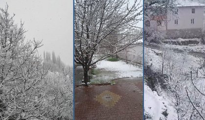 Çorum’da kar yağışı etkili oldu