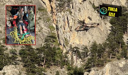 Çorum'da dağ yürüyüşünde kayboldu, helikopterle kurtarıldı