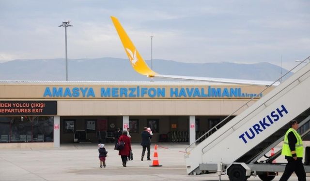 Merzifon Havalimanı'nı 6 ayda 62 bin 24 yolcu kullandı