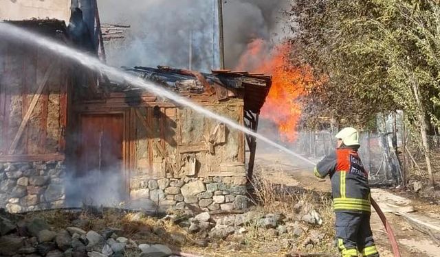 Elmalı köyünde 2 ev küle döndü