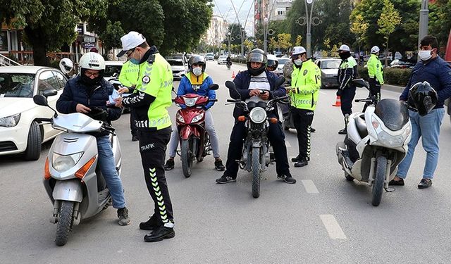 Alaca'da motosikletlere yönelik denetim yapıldı