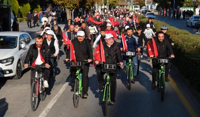 Çorum'da pedallar Cumhuriyet Bayramı için çevrildi