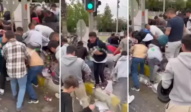 Görüntü Türkiye'den! Bira için birbirlerini ezdiler