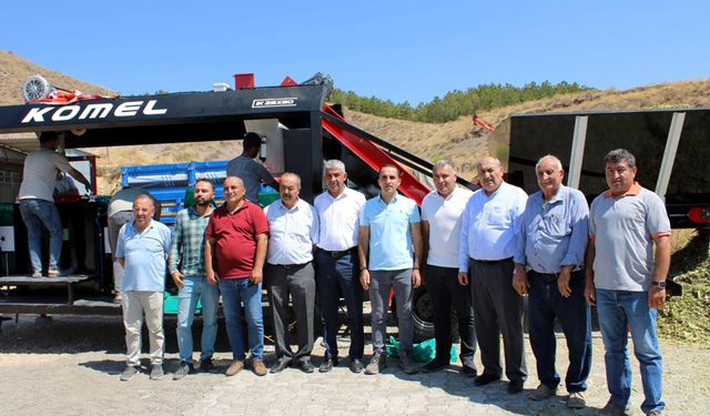 İskilip'te küspe-silaj paketleme makinesi hizmete girdi