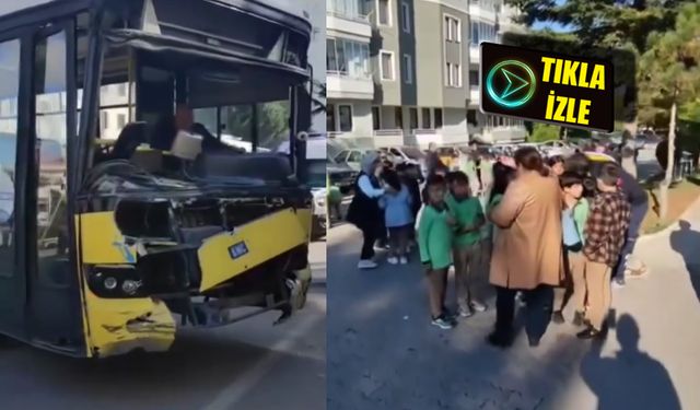 Çorum'da öğrencileri taşıyan otobüs kamyona çarptı