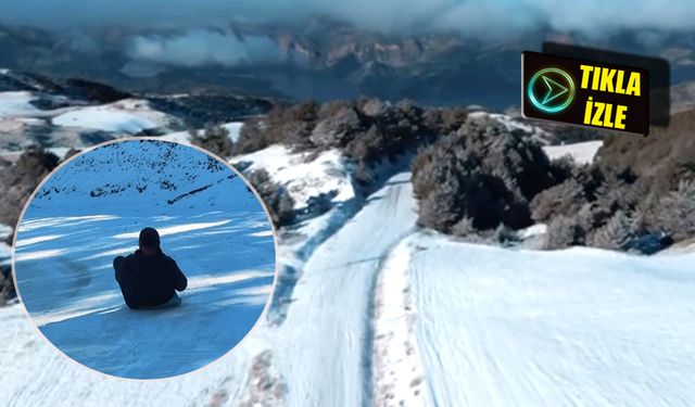 Çatak'ta kayak keyfi