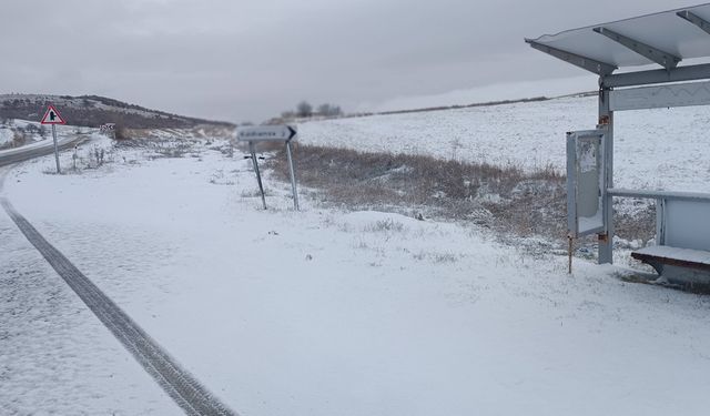 Çorum'un bu ilçesinde kar sevinci