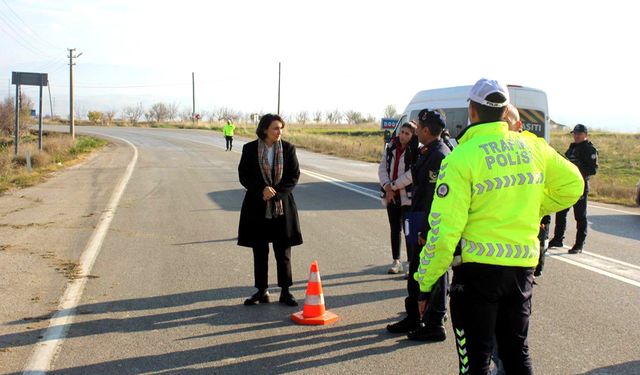 Kaymakam polis noktasında denetime katıldı