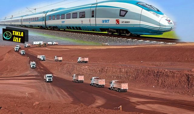 Hızlı tren çalışmaları böyle görüntülendi