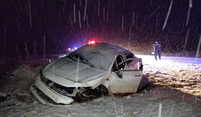 Kar yağışı kaza getirdi: 7 yaralı