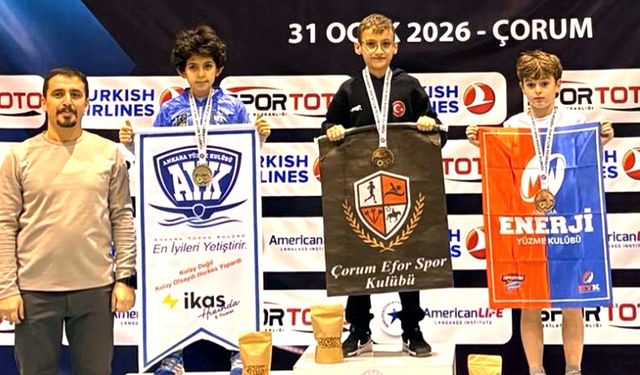 Eforspor’dan bir altın iki gümüş madalya