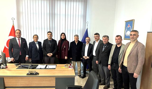 Muhtarlardan belediyenin yeni  birim müdürlerine ziyaret