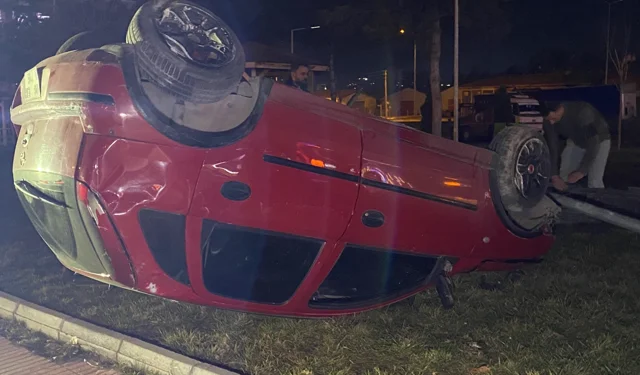 Otomobil takla attı: Sürücü yaralandı