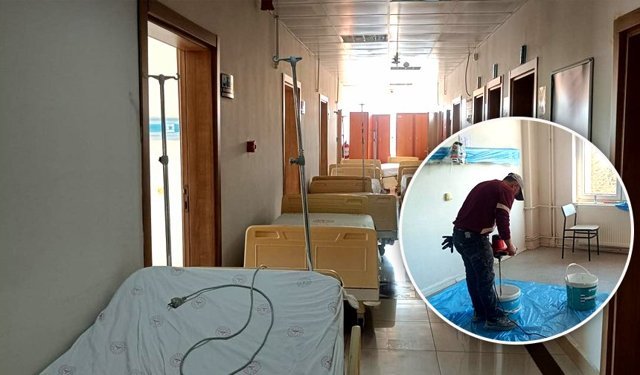 Hastanede yenileme çalışması
