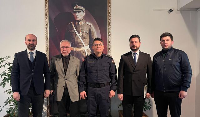 Çorum Türk Ocağı'ndan Albay Ayvaz'a nezaket ziyareti