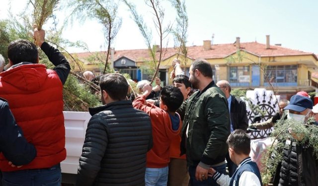 Vatandaşlara 2 bin fidan dağıtıldı