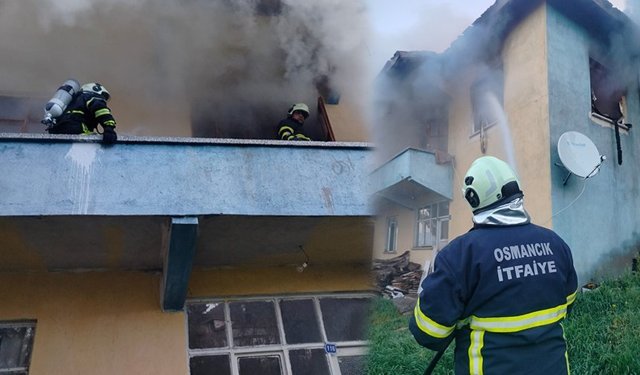 Gecek köyünde yangın