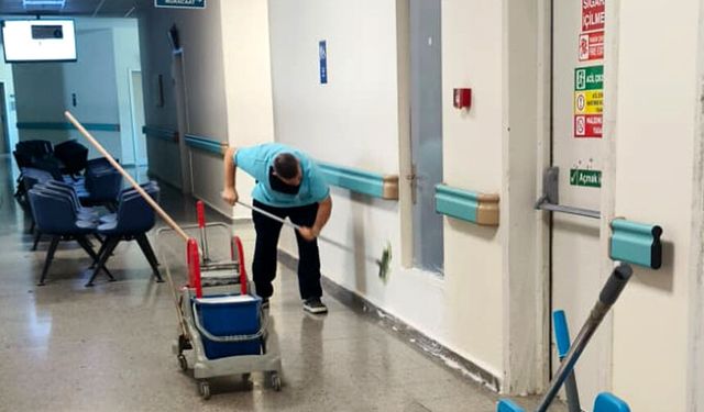 Hastanede bayram temizliği