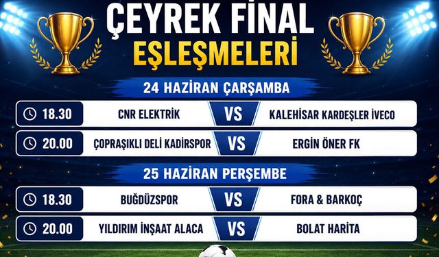 Turnuvada eşleşmeler belli oldu