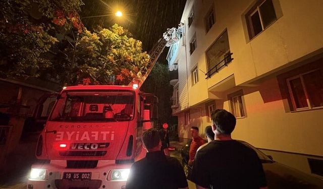 Çorum'da yangın: 7 kişi hastanelik oldu