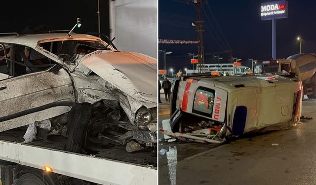 Çorum’da ambulans ile otomobil çarpıştı: 6 yaralı