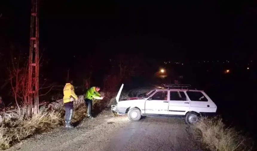 Kaza yapan alkollü sürücü aracını bırakıp hastaneye gitti