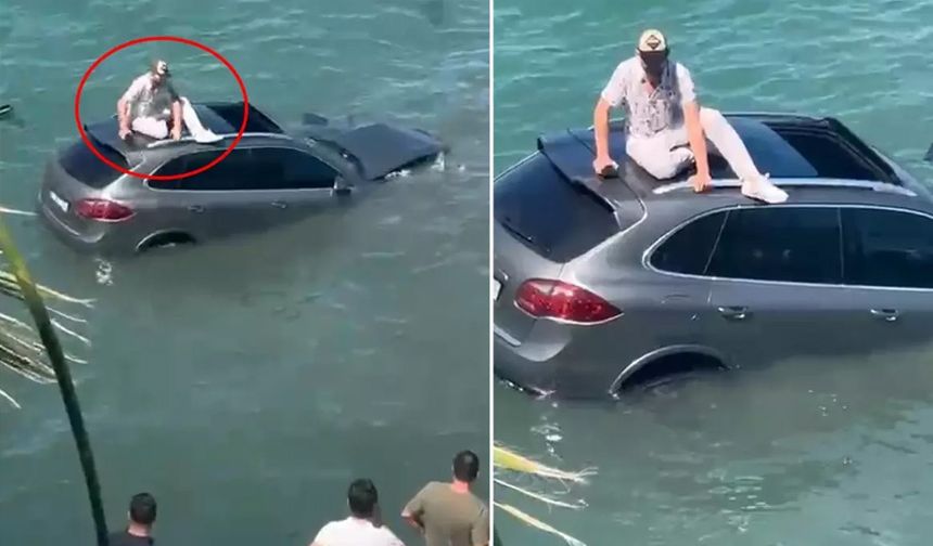 Cipin üzerinde dakikalarca kurtarılmayı bekledi