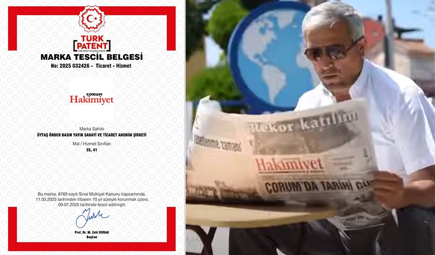 Gazetemiz marka  tescil belgesi aldı