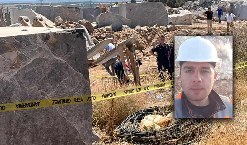 Mermer ocağında korkunç olay: Genç mühendis hayatını kaybetti