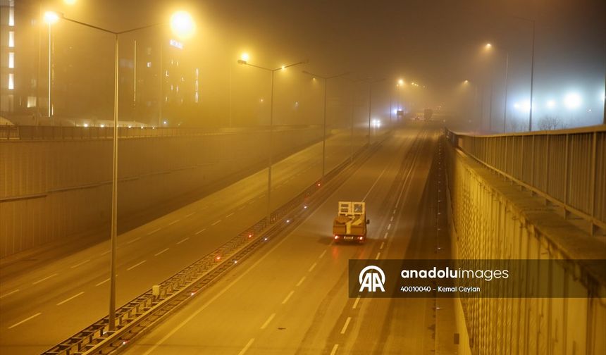 Çorum'da sis etkili oldu