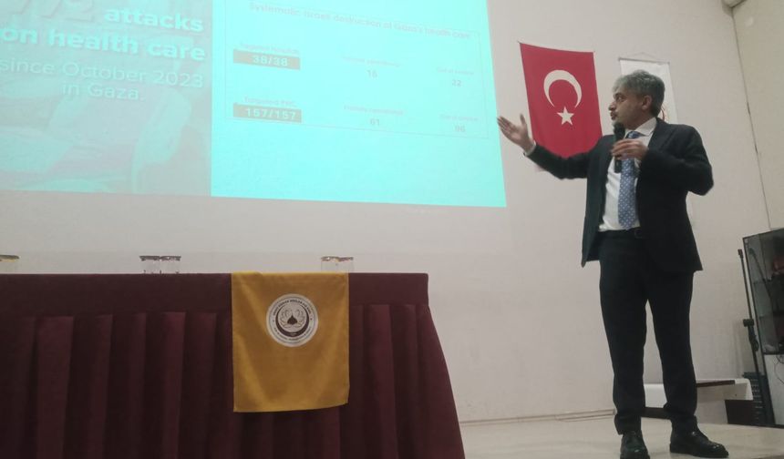 Gazze’deki dramları öğrencilerle paylaştı