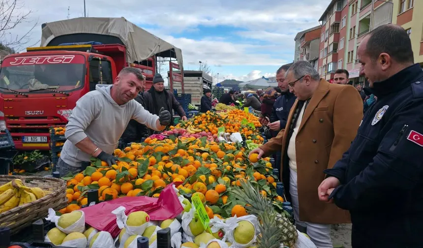 Başkan pazar denetiminde