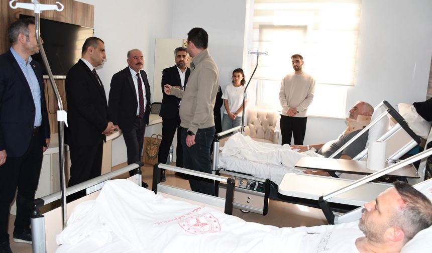 Vali Çalgan Kırkdilim'de yaralanan personeli ziyaret etti