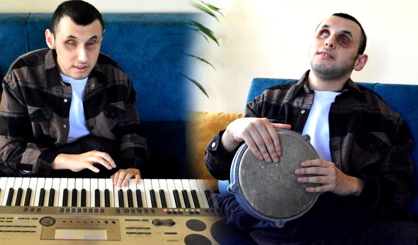 Eğitim almadan kendi çabalarıyla 5 enstrüman çalmayı öğrendi