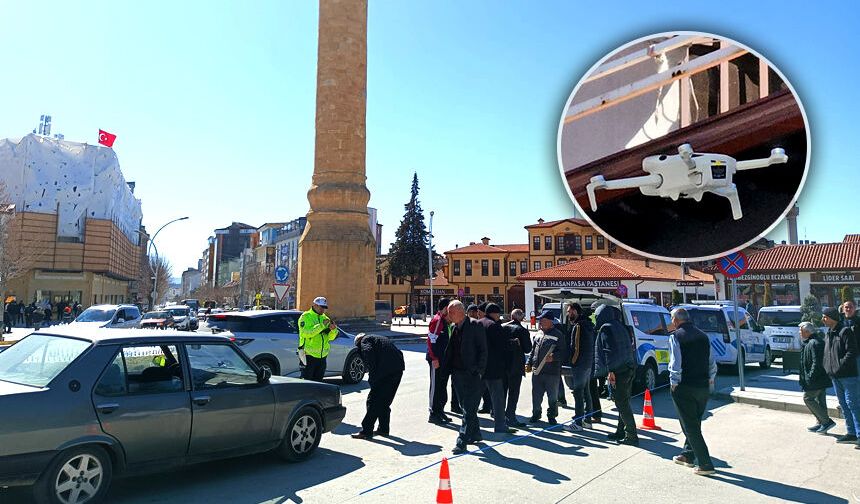 Gazi Caddesi'nde drone destekli emniyet kemeri denetimi