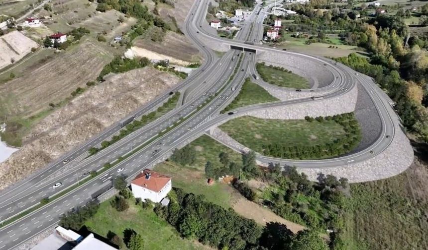 Samsun-Çorum arasındaki bu yolun yüzde 70'i tamamlandı