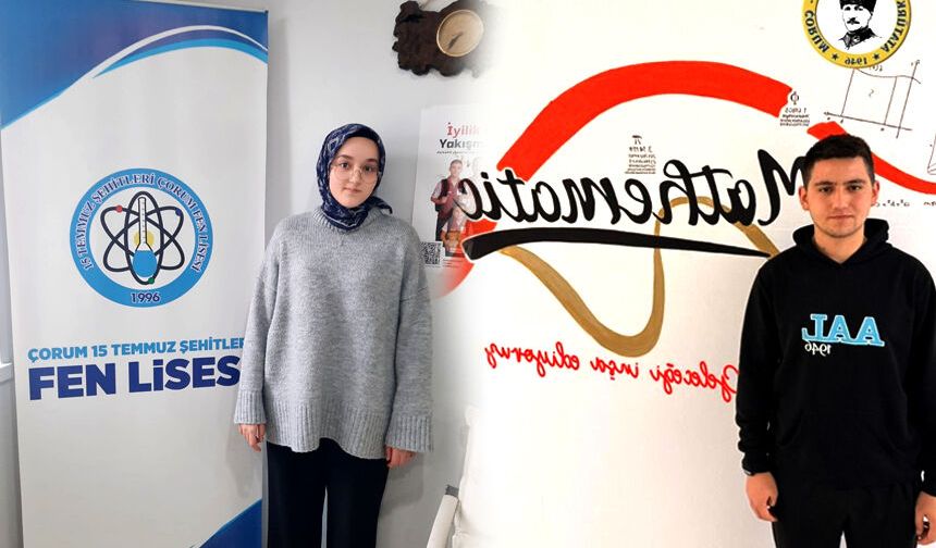 Çorumlu öğrenciler Türkiye derecesi yaptı