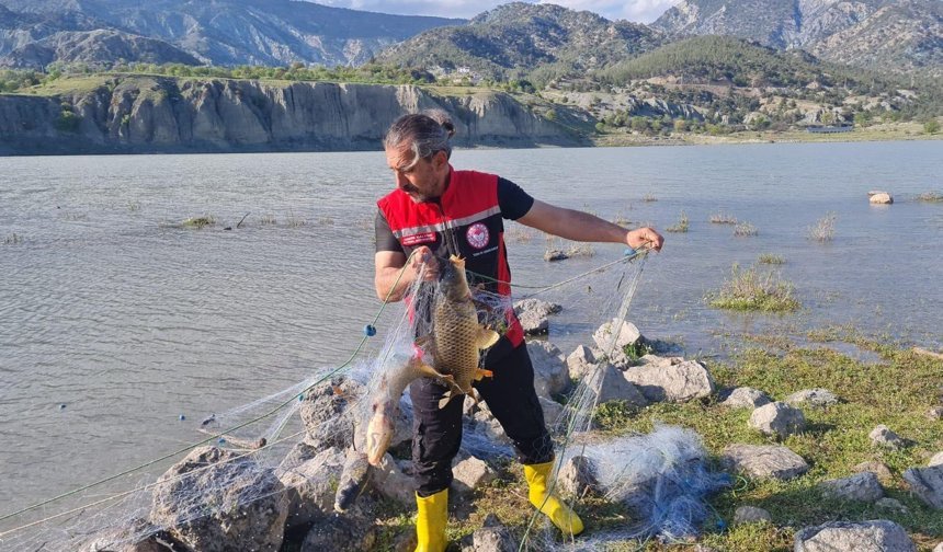 500 metrelik ağa el konuldu