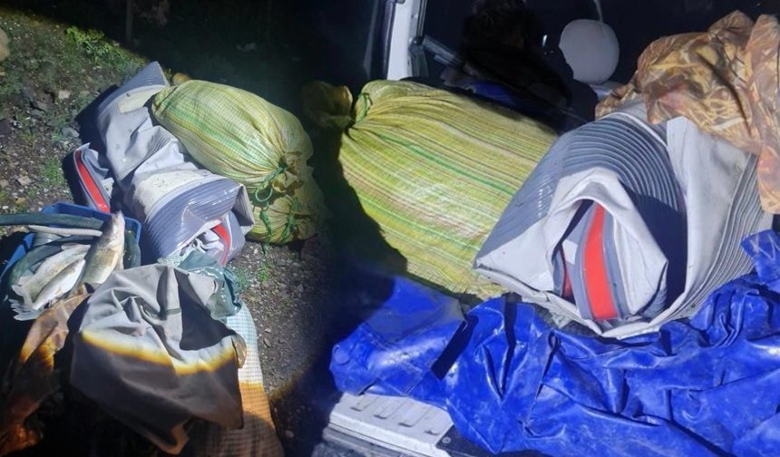 Kaçak balık avı yapan şahıslar fotokapana yakalandı