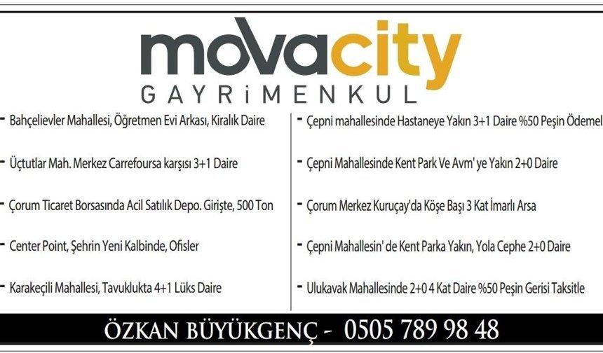 GÜVENLİ TİCARETİN ADRESİ, MOVA CİTY GAYRİMENKUL 1
