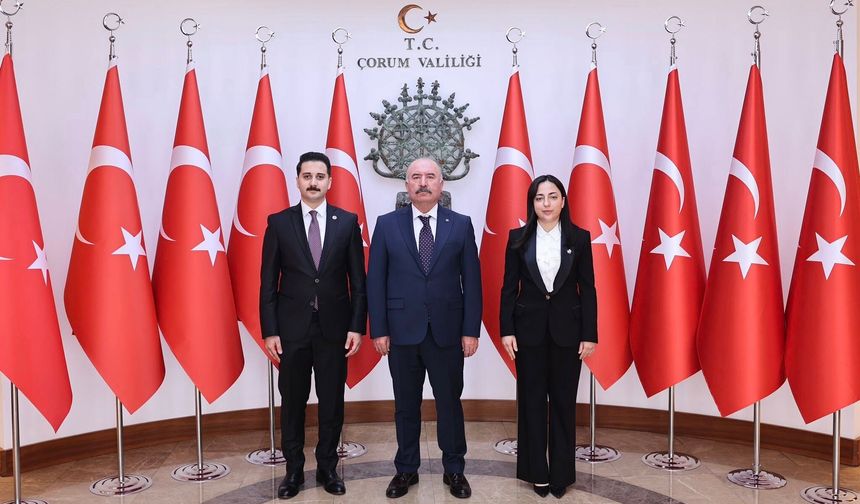 Kaymakamlardan veda ziyareti