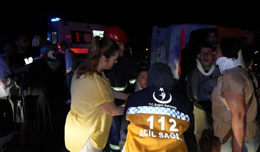 Kırıkkale-Çorum yolunda otobüs devrildi: 40 yaralı