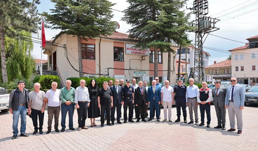 Vali Çalgan'dan Düvenci'ye ziyaret