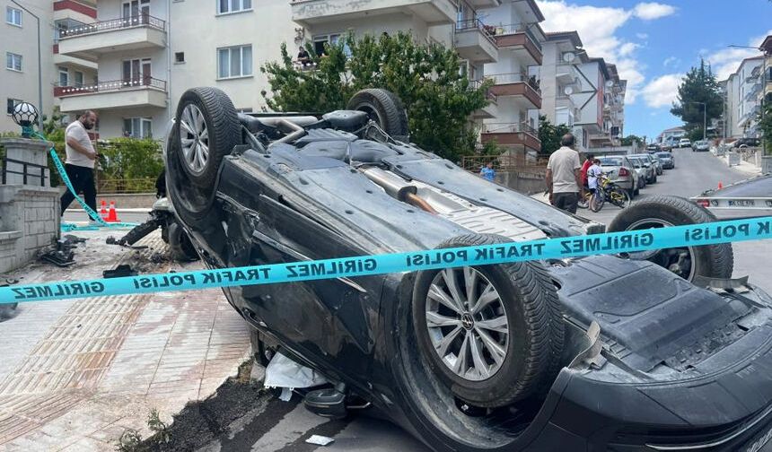 Savrulan cip takla atarak durabildi