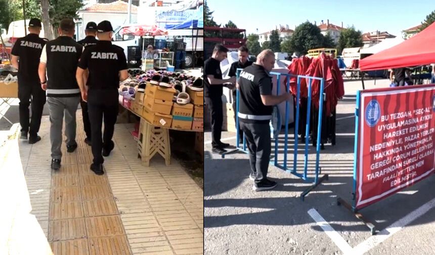 Seçtirmeyen esnafın tezgahı kapatıldı