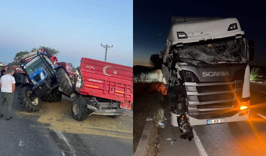 TMO'ya ürün getirecekti, Tır çarptı