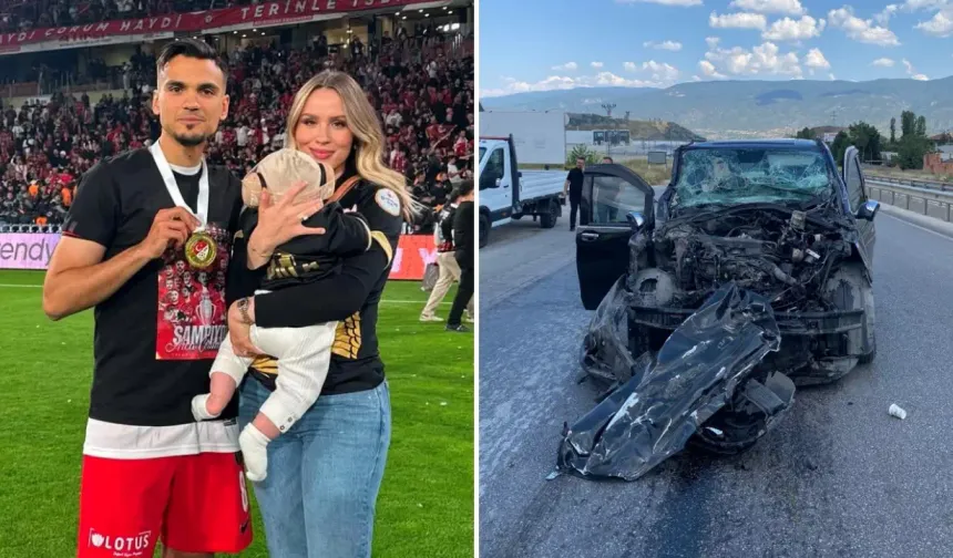 Çorum FK'lı futbolcu ailesiyle birlikte kaza yaptı