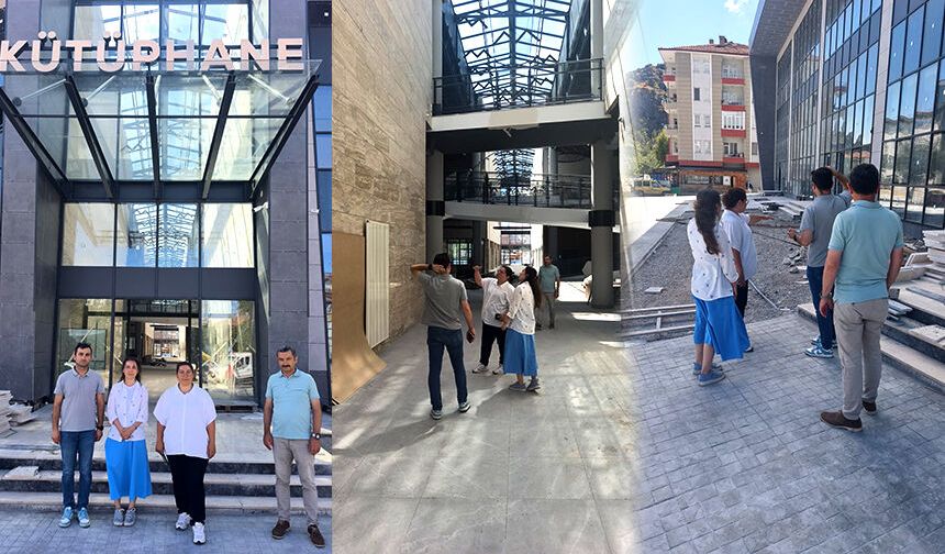 Yeni kütüphane inşaatı hızla yükseliyor