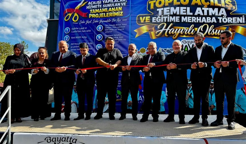 Bayat’ta toplu açılış ve temel atma töreni düzenlendi