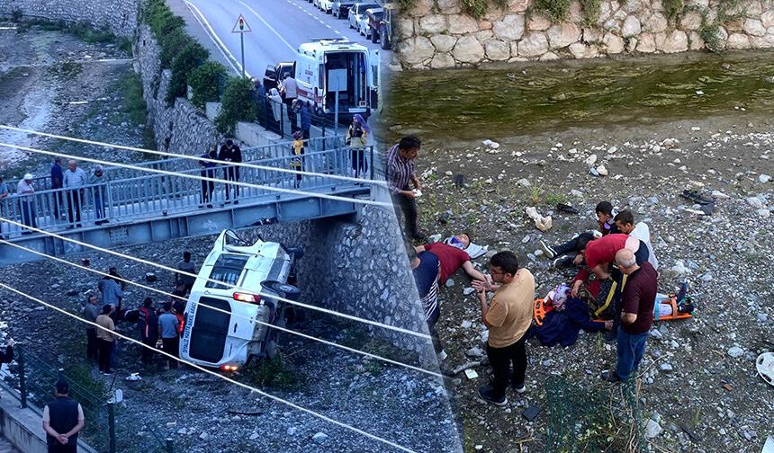 Diyaliz hastalarını taşıyan nakil aracı çaya uçtu